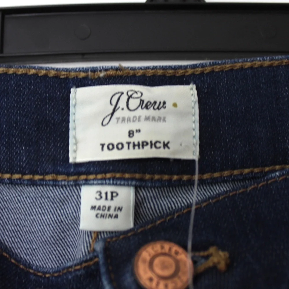J. Crew | Dark Wash 8” Toothpick Skinny Jeans